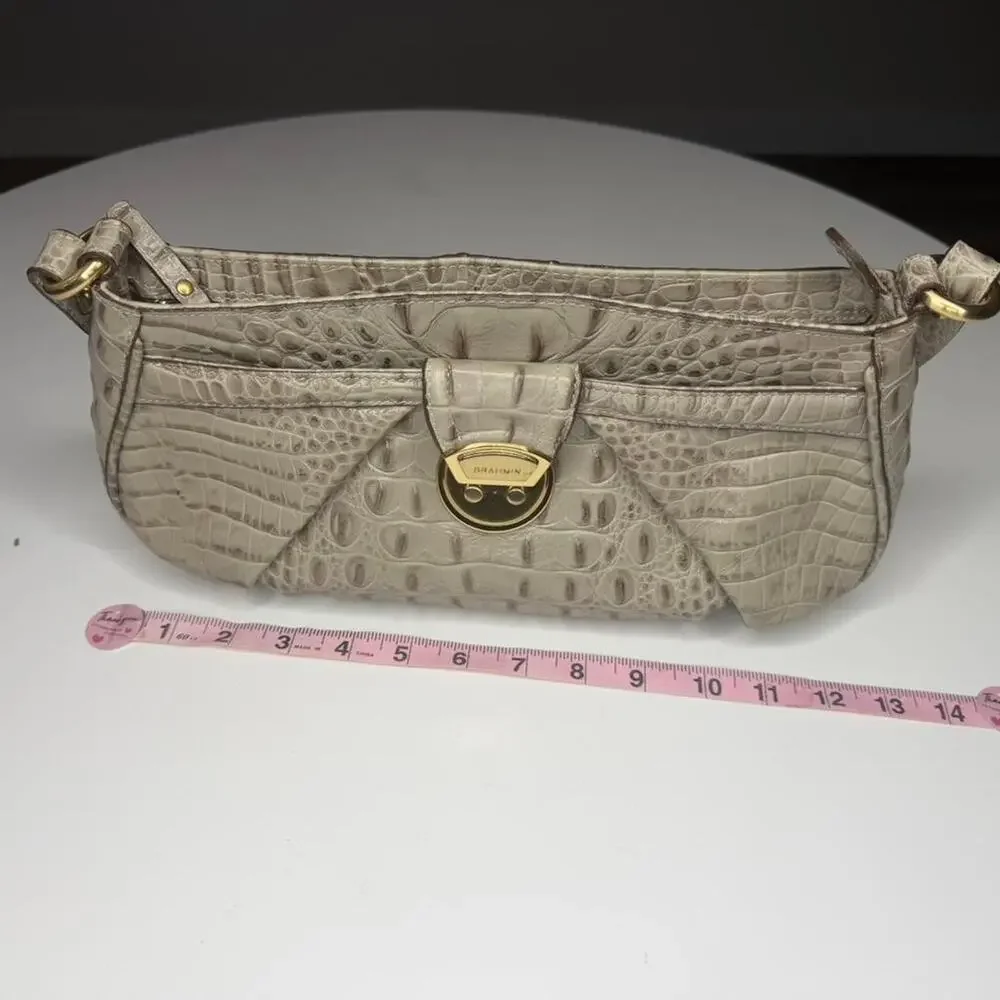 Brahmin croc embossed